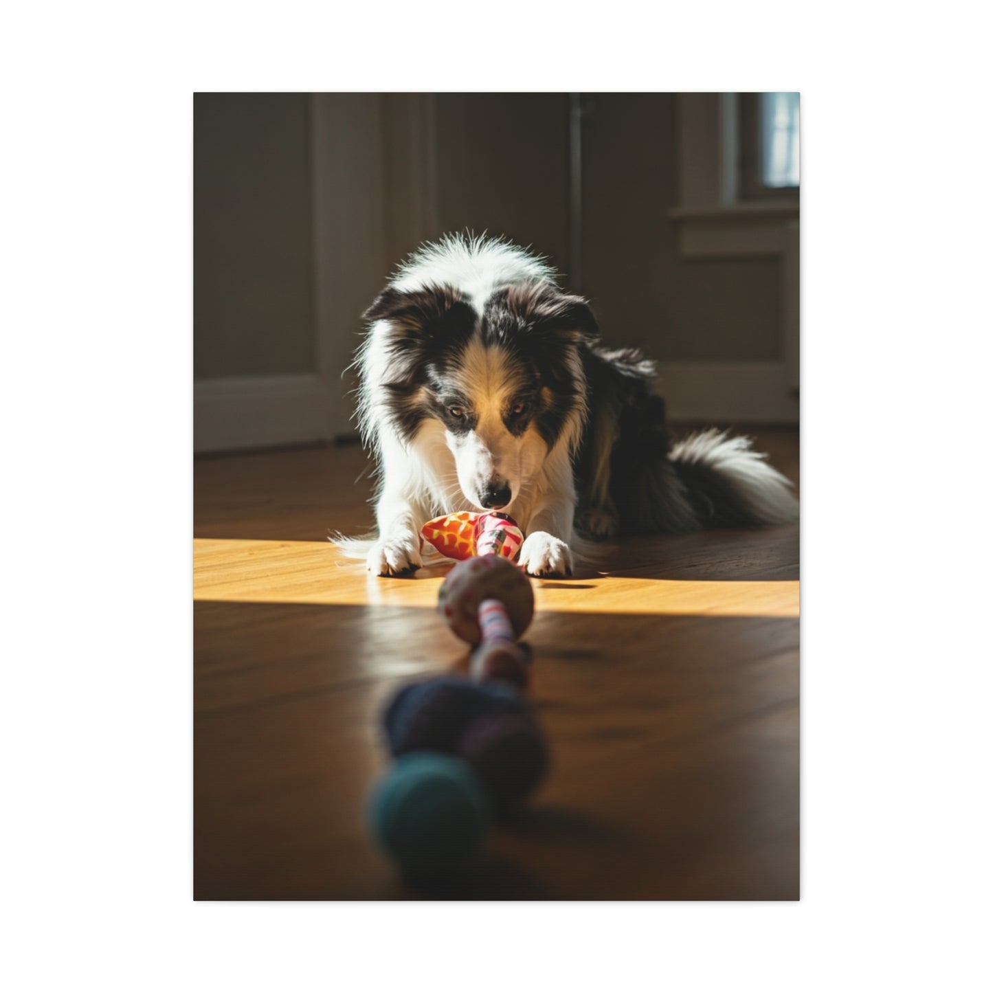 Sunlit Playtime Pup Wall Art & Canvas Print