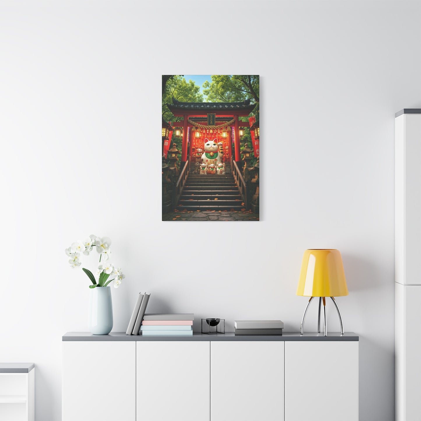 Fortune Cat Shrine Wall Art & Canvas Prints