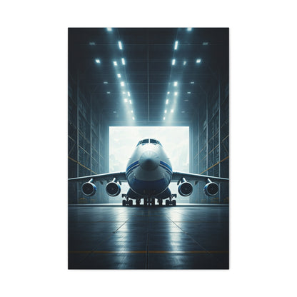 Futuristic Hangar Jet Power Wall Art & Canvas Prints