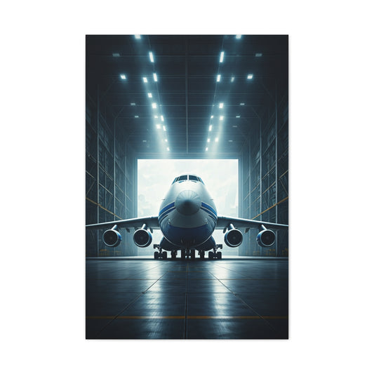 Futuristic Hangar Jet Power Wall Art & Canvas Prints