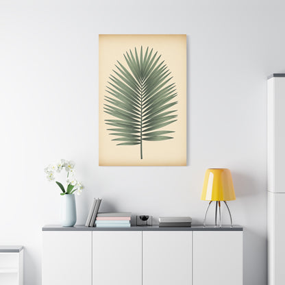 Palm Leaf Minimalist Illustration Wall Art & Canvas Prints