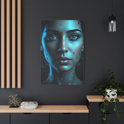 Ethereal Blue Gaze Portrait Wall Art & Canvas Prints