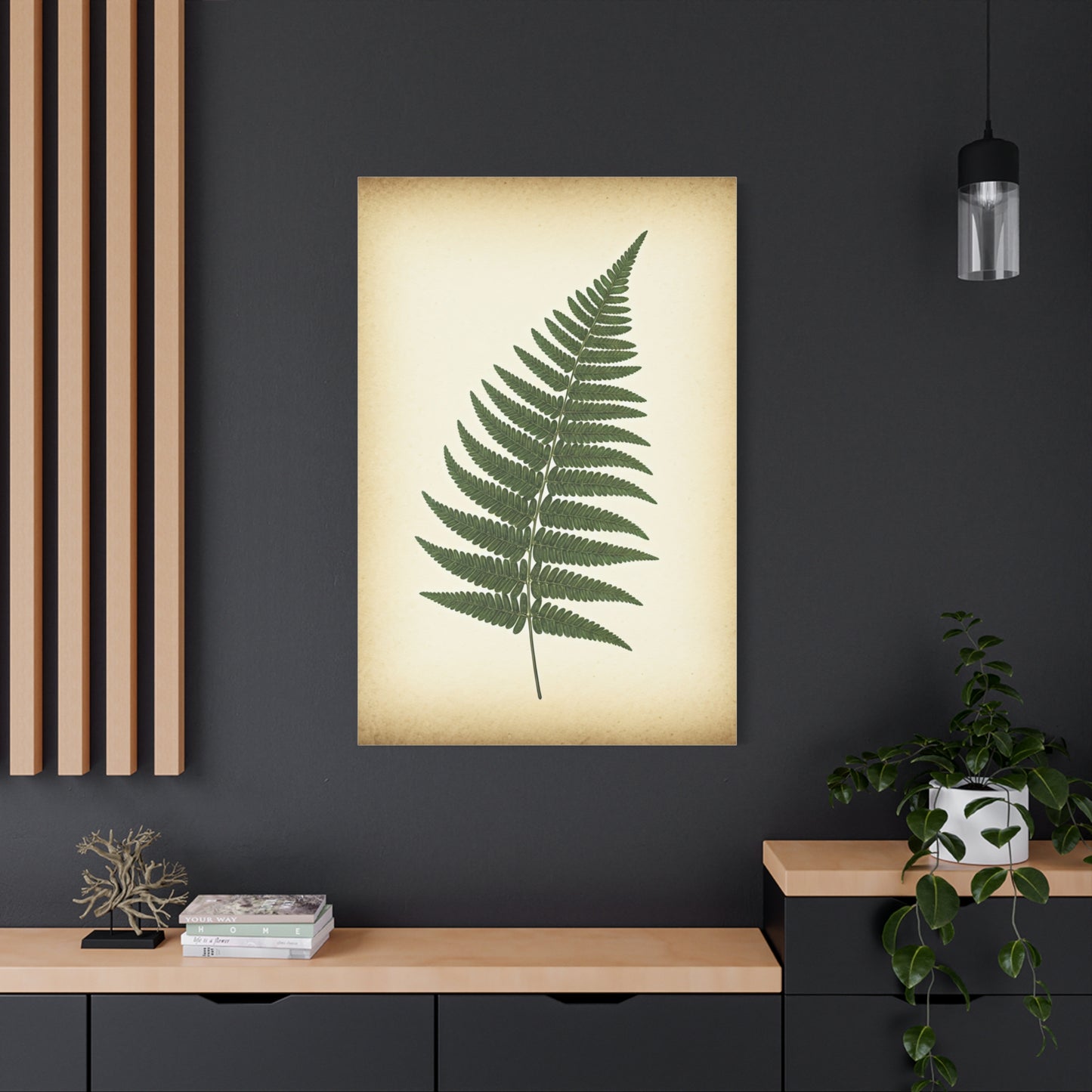 Fern Frond Illustration Wall Art & Canvas Prints