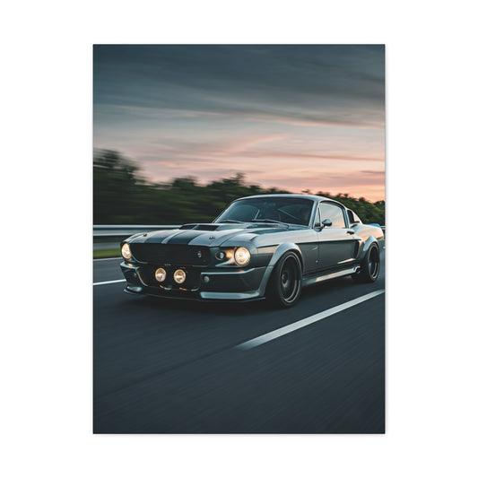 1967 Ford Mustang Shelby GT500 Restomod Highway Charge Wall Art & Canvas Prints