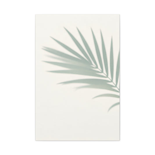 Soft Palm Frond Shadow Minimal Wall Art & Canvas Prints
