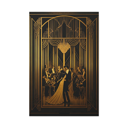Midnight Ballroom Elegance Art Deco Wall Art & Canvas Prints