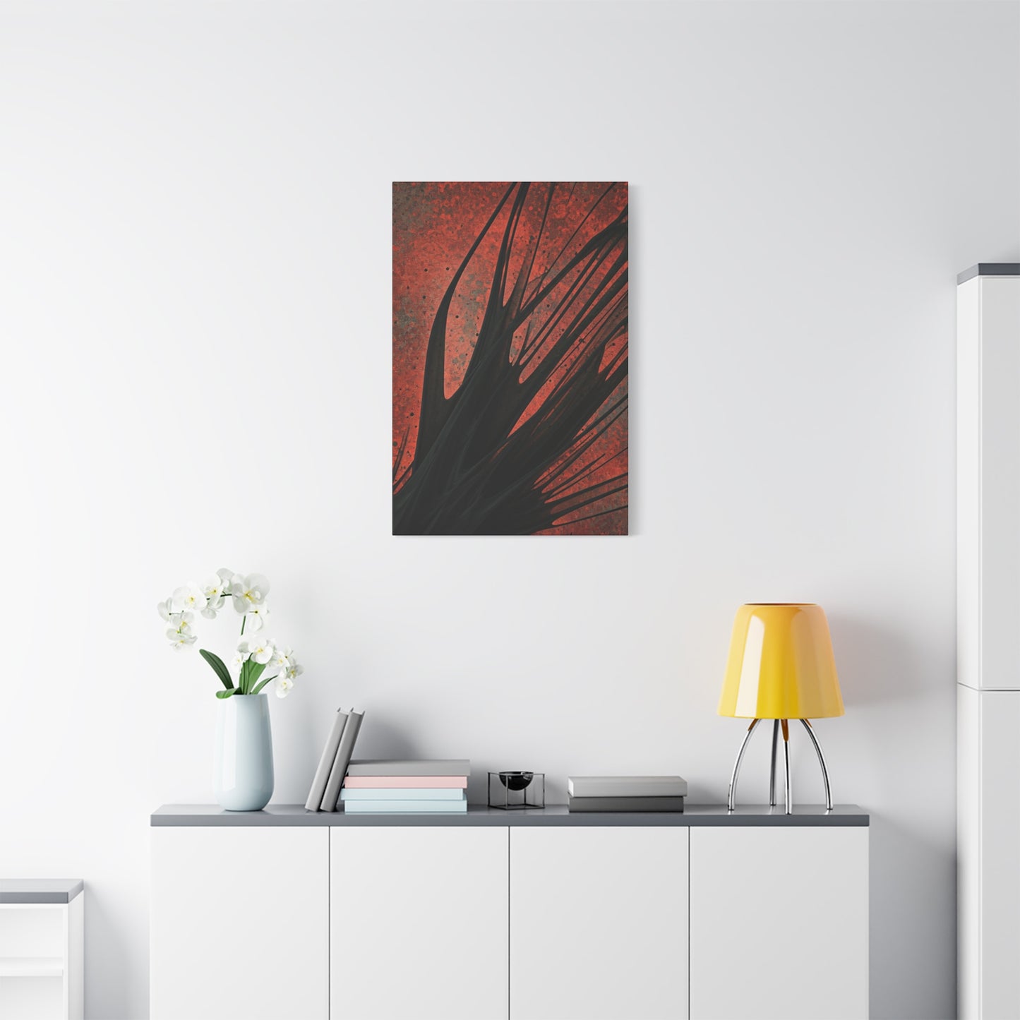 Crimson Motion Abstract Wall Art & Canvas Prints