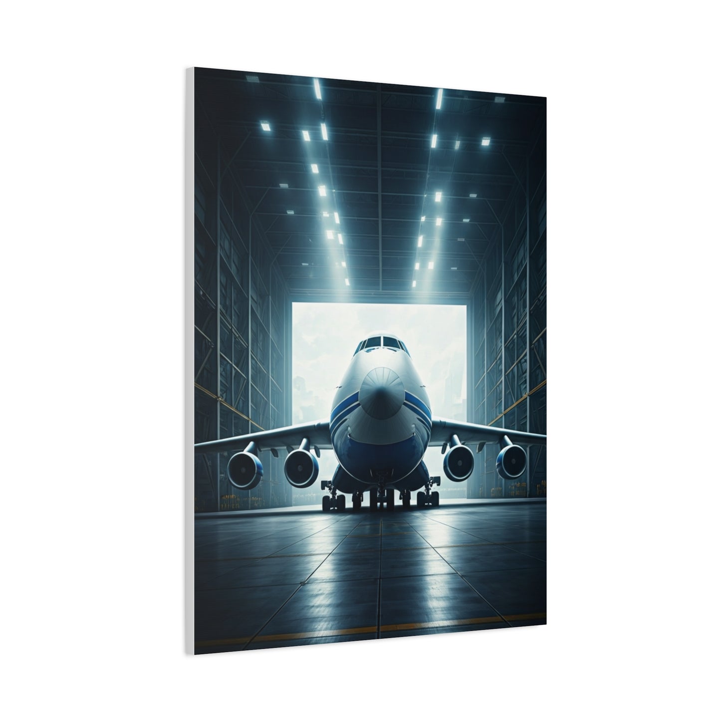 Futuristic Hangar Jet Power Wall Art & Canvas Prints