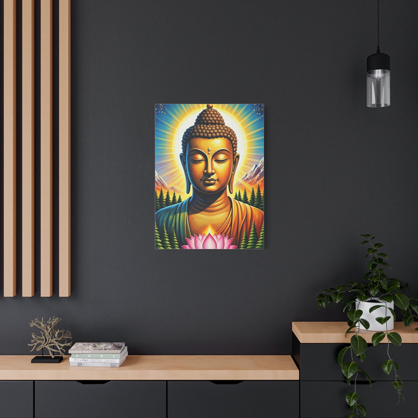 Radiant Buddha with Lotus Bloom Wall Art & Canvas Prints