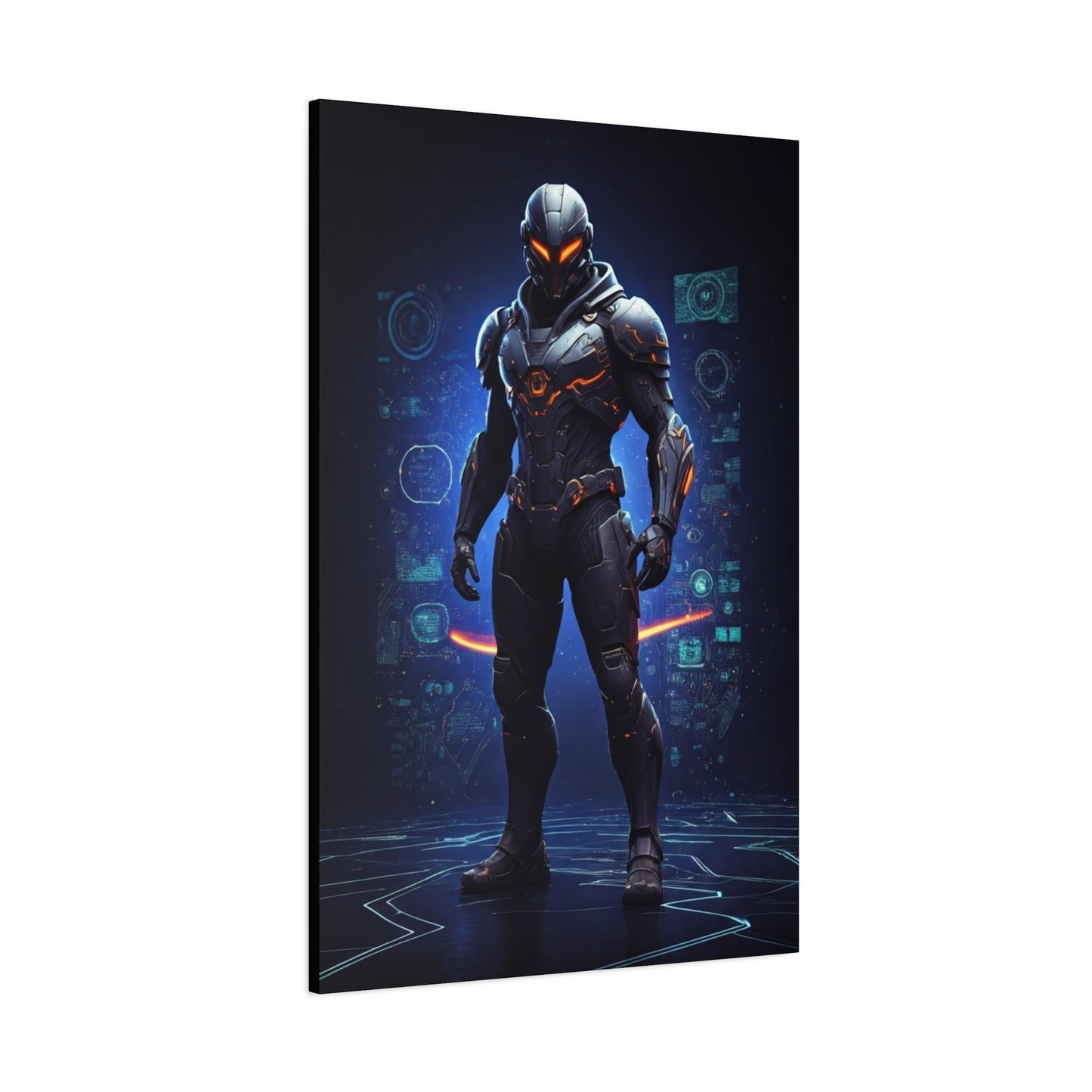Futuristic Armored Sentinel Wall Art & Canvas Prints