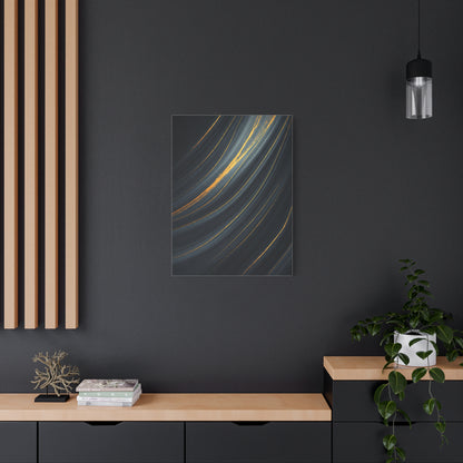 Flowing Gold Curve Abstract Wall Art & Canvas Prints