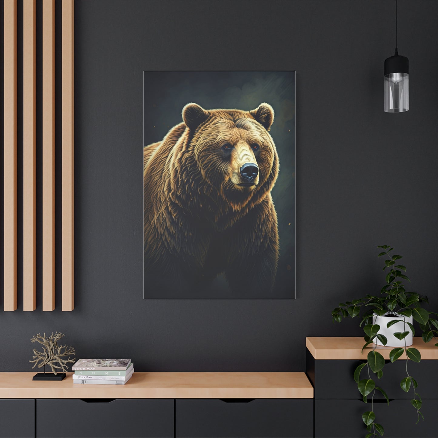 Dramatic Wilderness Grizzly Canvas Wall Art & Canvas Prints