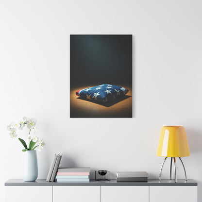 Folded Flag Memorial Honor Wall Art & Canvas Prints  .