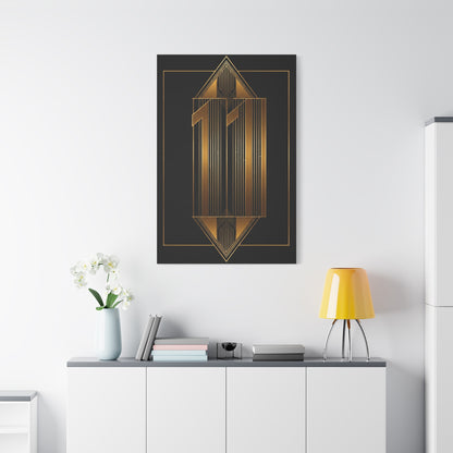Art Deco Eleven Luxe Number Wall Art & Canvas Prints