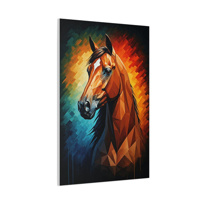 Geometric Spectrum Horse Portrait Wall Art & Canvas Prints