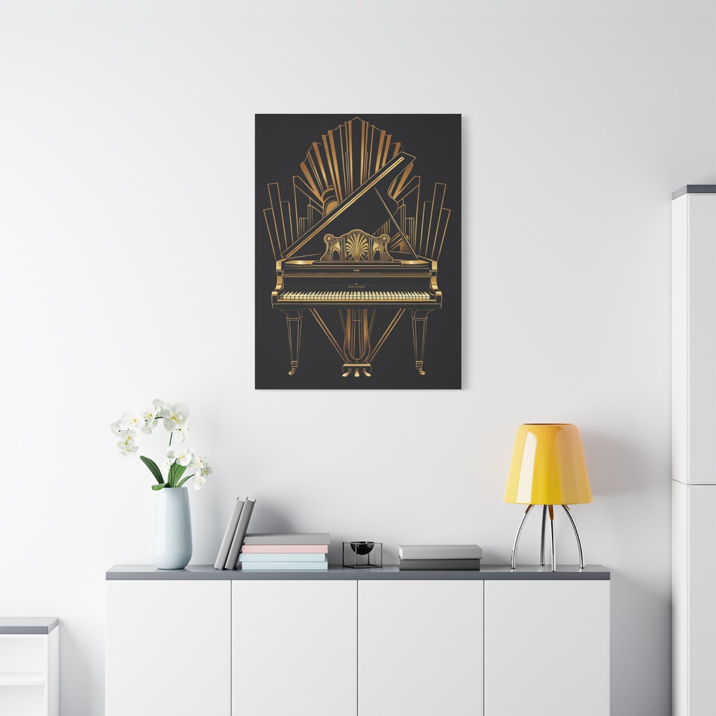 Grand Piano Deco Gold Luxury Wall Art & Canvas Prints