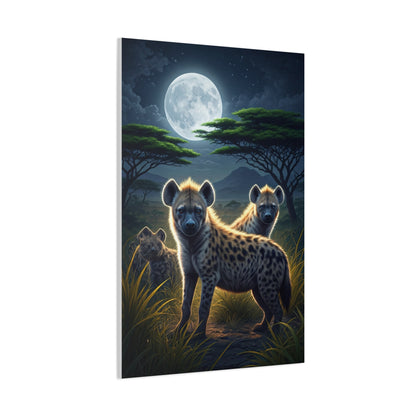 Moonlit Hyena Guardians Wall Art & Canvas Prints