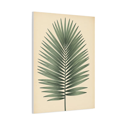 Palm Leaf Minimalist Illustration Wall Art & Canvas Prints