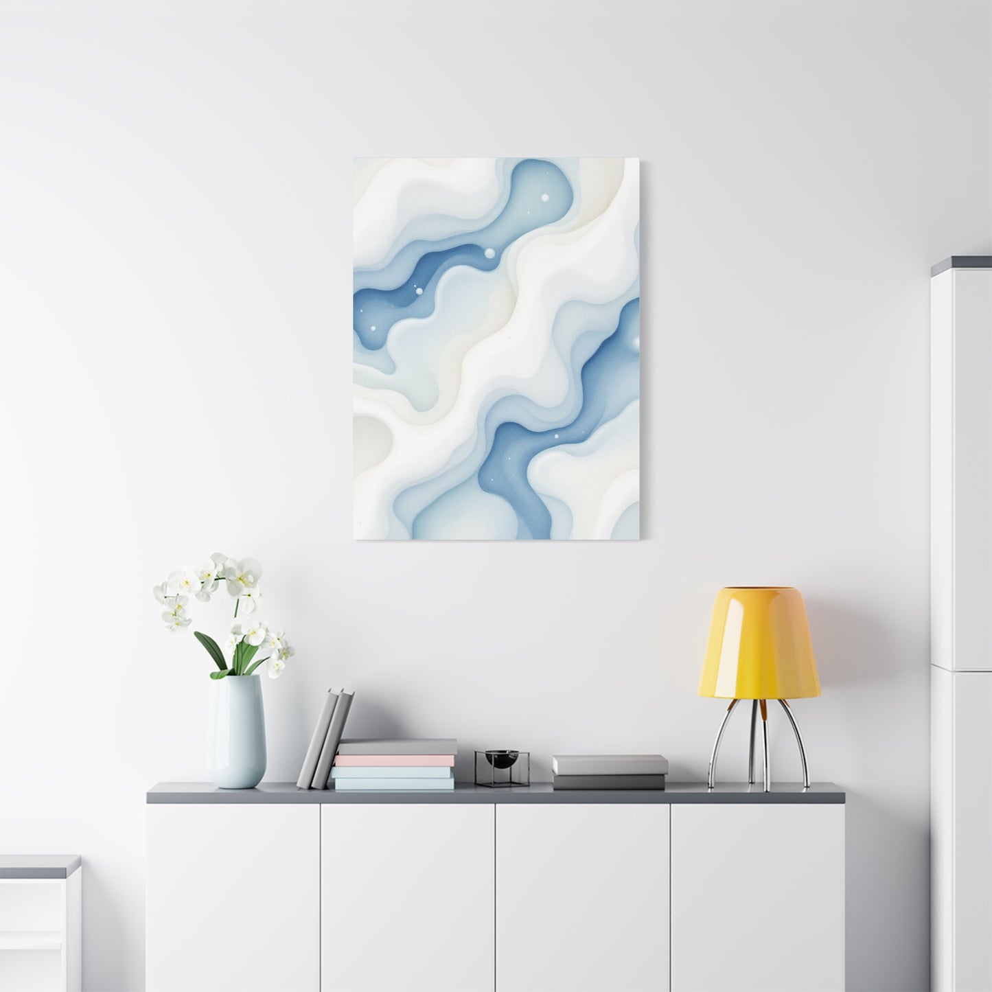 Flowing Blue Marble Waves Wall Art & Canvas Prints