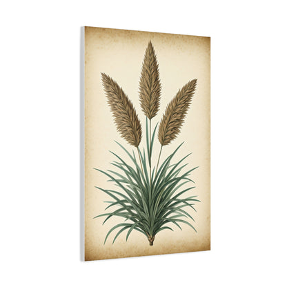 Wild Grass and Seed Heads Illustration Wall Art & Canvas Prints