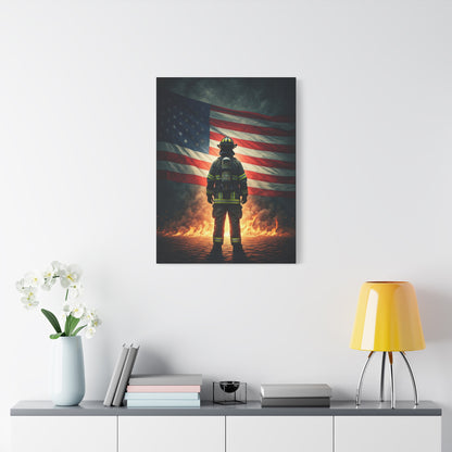 Firelit Patriot Soldier Legacy Wall Art & Canvas Prints