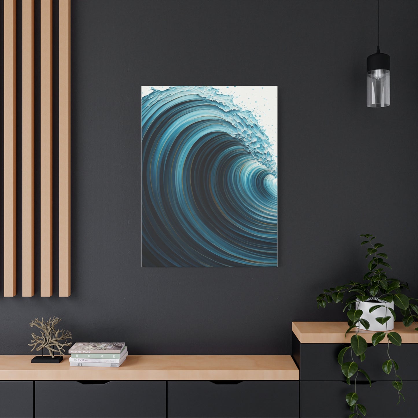 Deep Tidal Spiral Abstract Wall Art & Canvas Prints