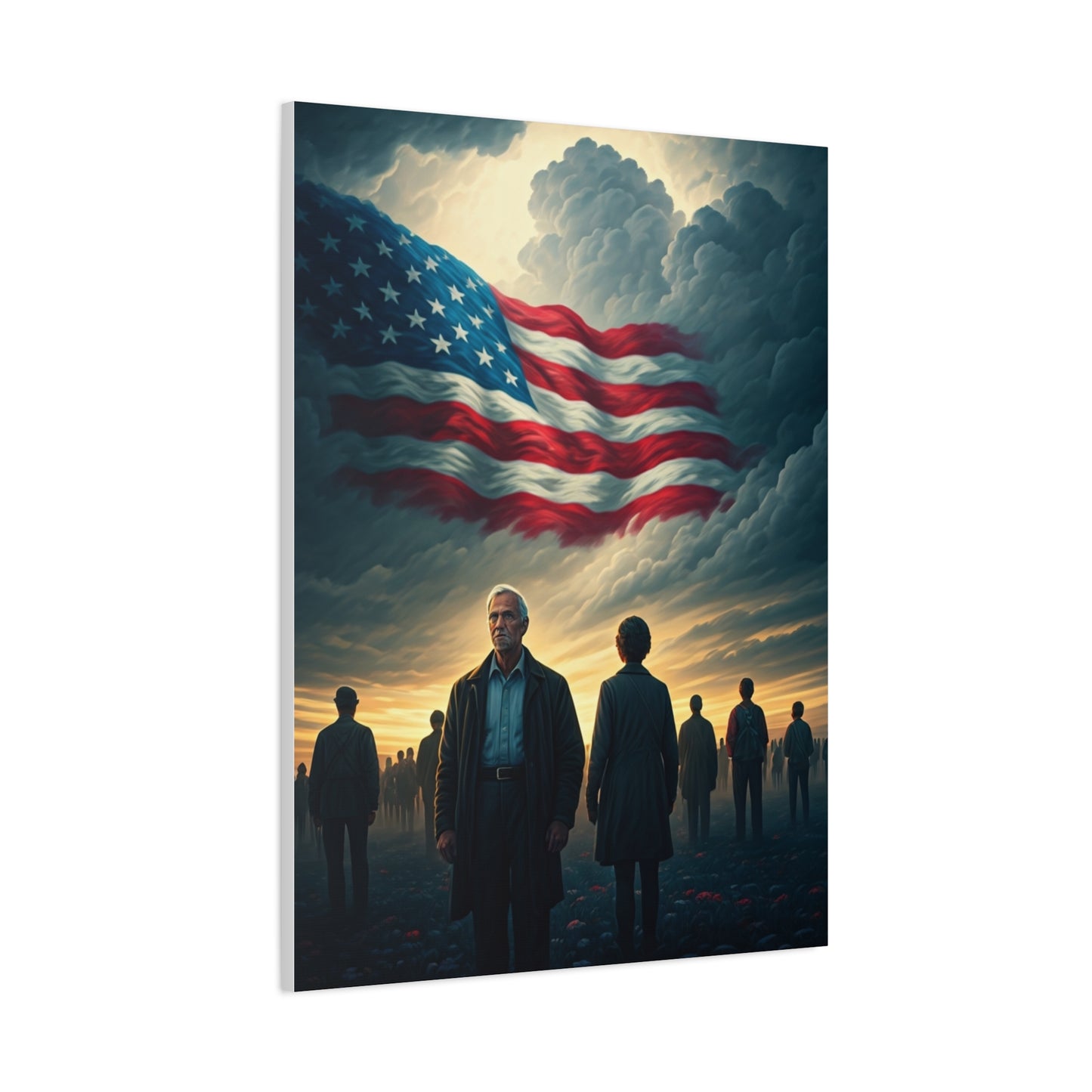 American Flag Gathering of Hope Wall Art & Canvas Prints