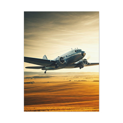 Golden Age Flight Over Desert Wall Art & Canvas Prints