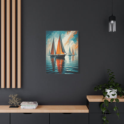 Crimson Sail Regatta Wall Art & Canvas Prints