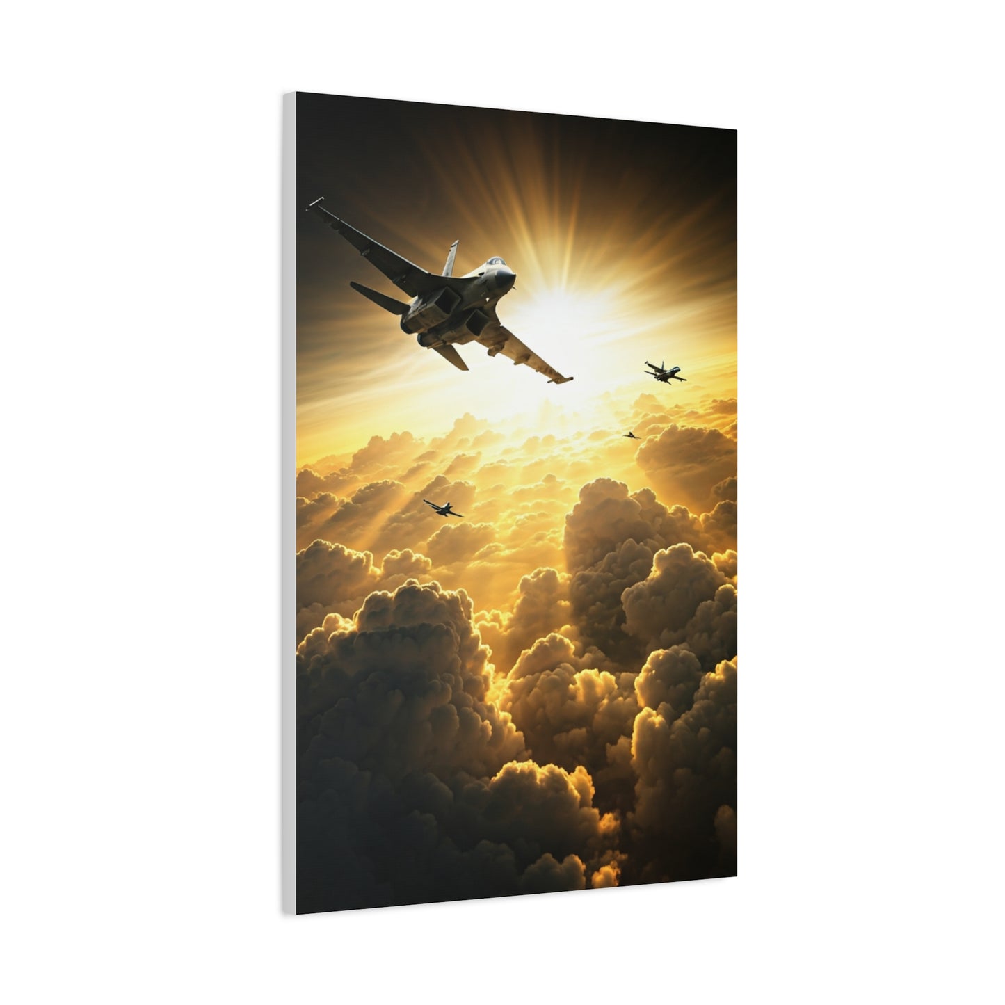 Golden Breakthrough Aerial Mission Wall Art & Canvas Prints