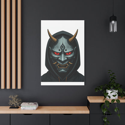 Hooded Demon Mask Wall Art & Canvas Prints