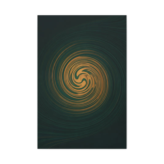 Golden Abyss Spiral Wall Art & Canvas Prints