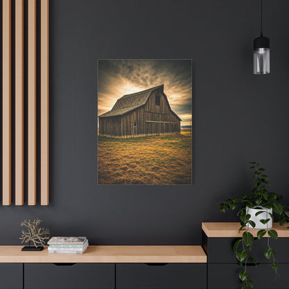 Golden Field Weathered Barn Wall Art & Canvas Prints