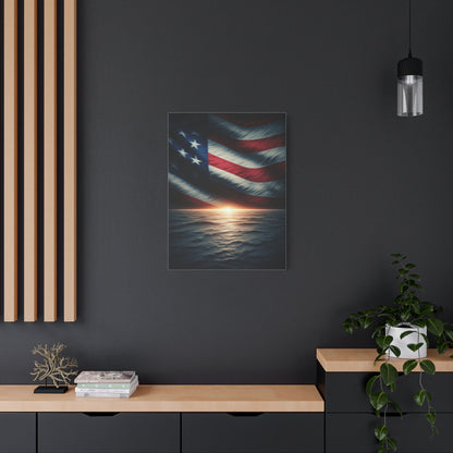 Flag Reflections at Sunset Wall Art & Canvas Prints