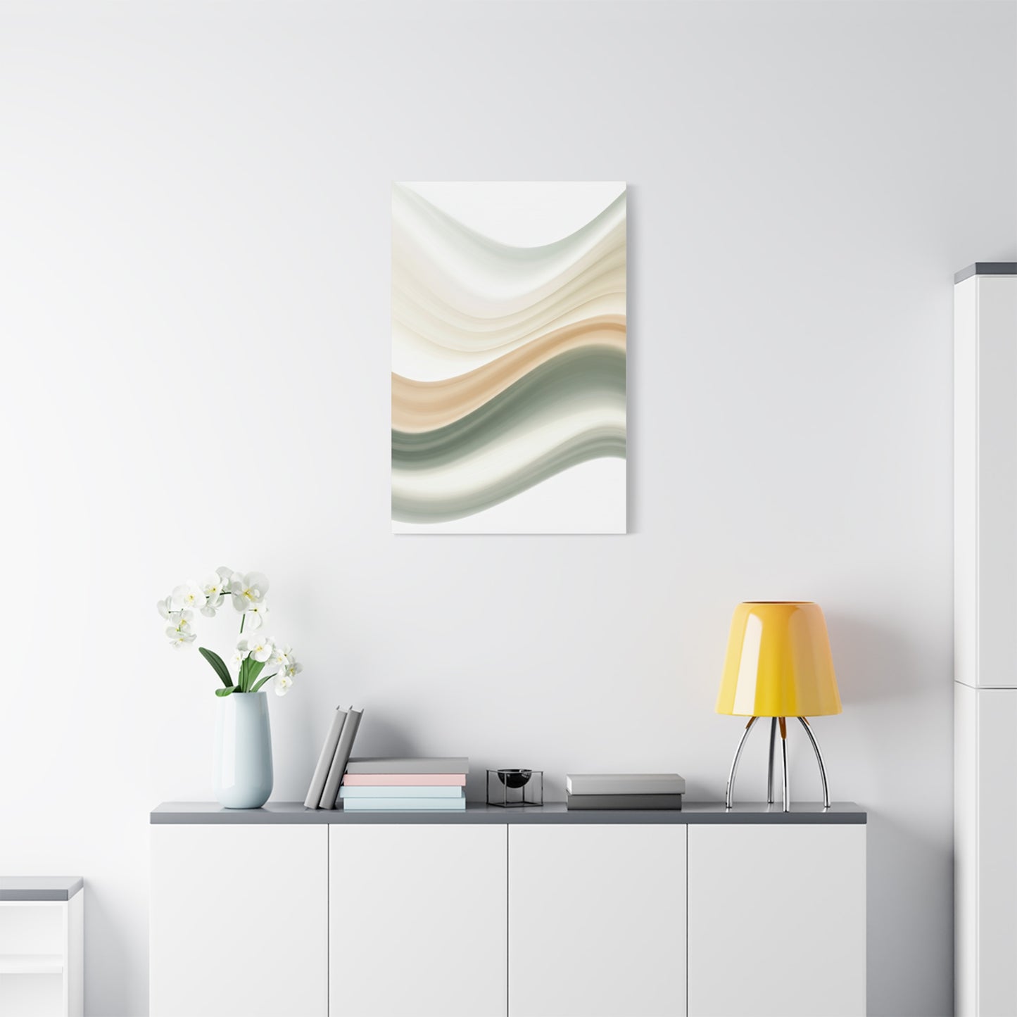 Abstract Neutral Flow Art Wall Art & Canvas Prints
