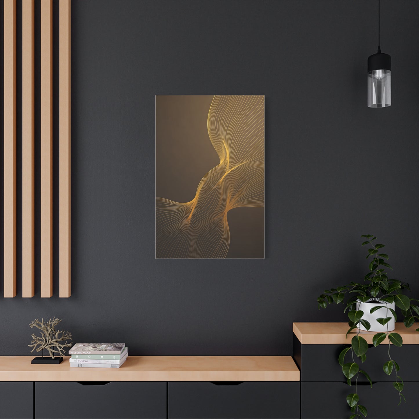 Golden Flow Light Abstract Wall Art & Canvas Prints