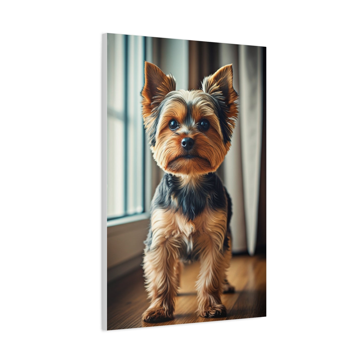 Window Light Yorkie Portrait Wall Art & Canvas Print