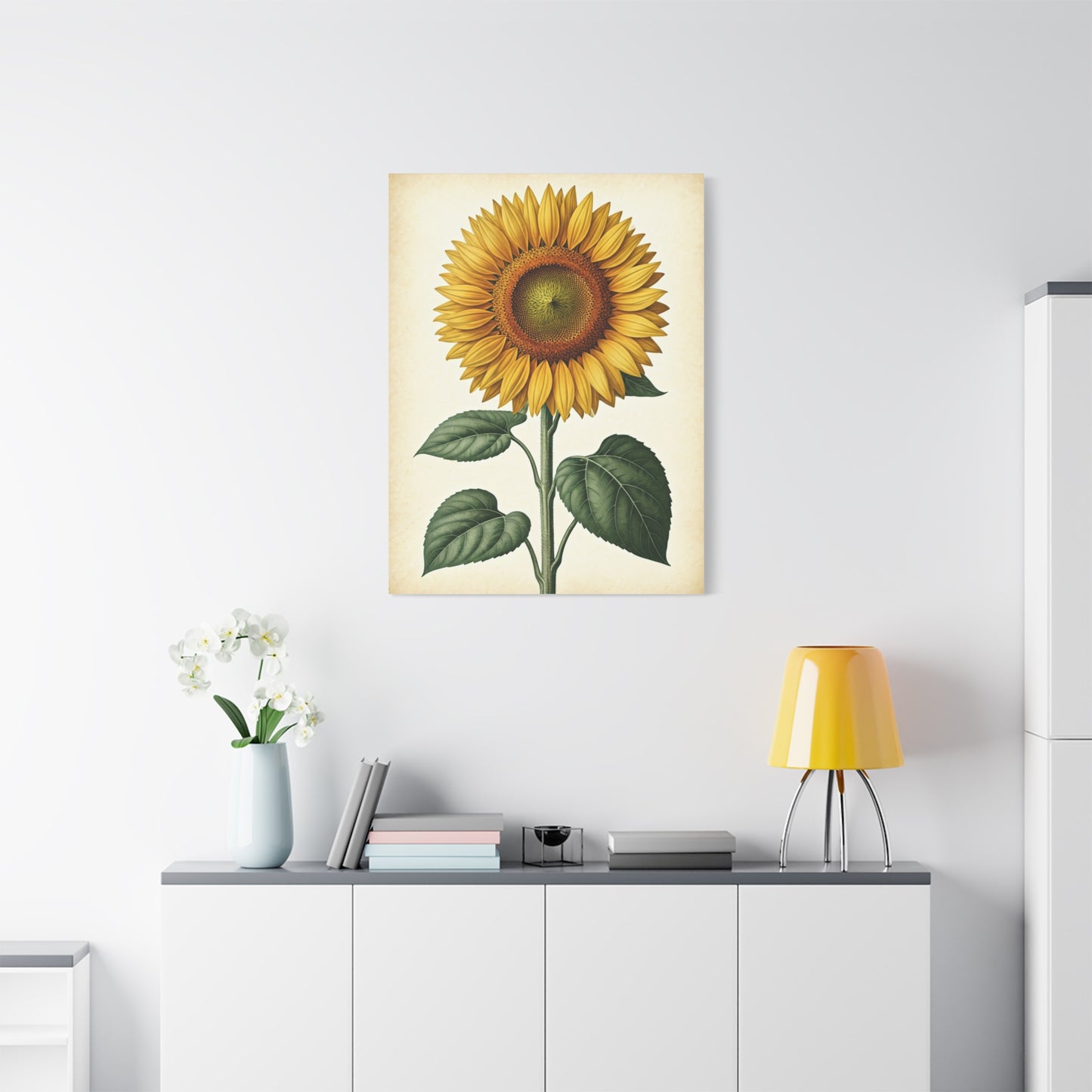 Sunflower Illustration Wall Art & Canvas Prints