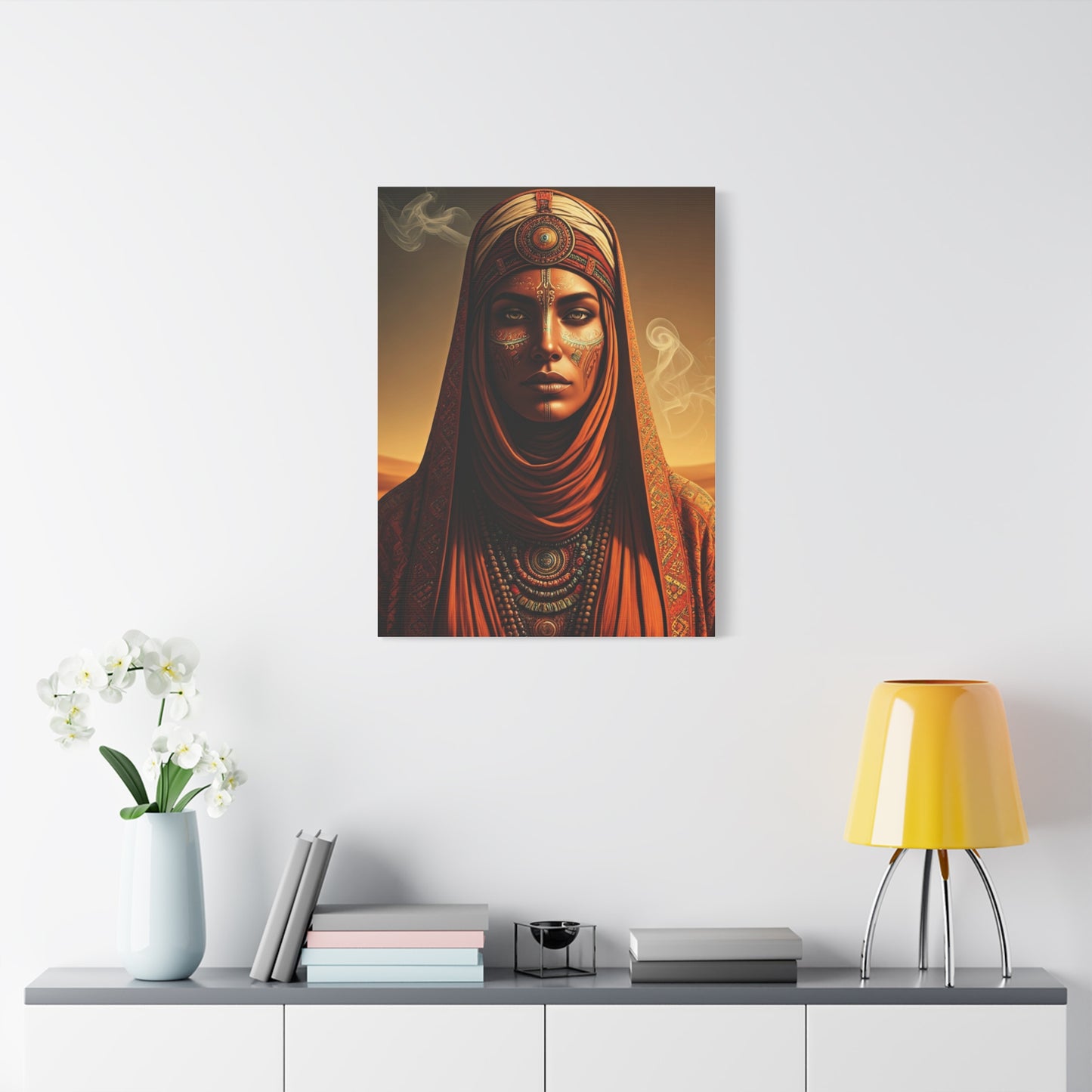 Desert Oracle with Sacred Symbols Wall Art & Canvas Prints