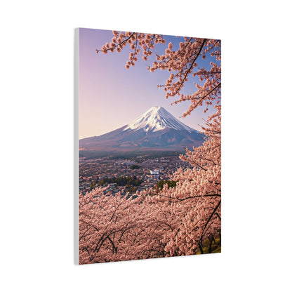 Mount Fuji Over Sakura Blossom Hillside Wall Art & Canvas Prints