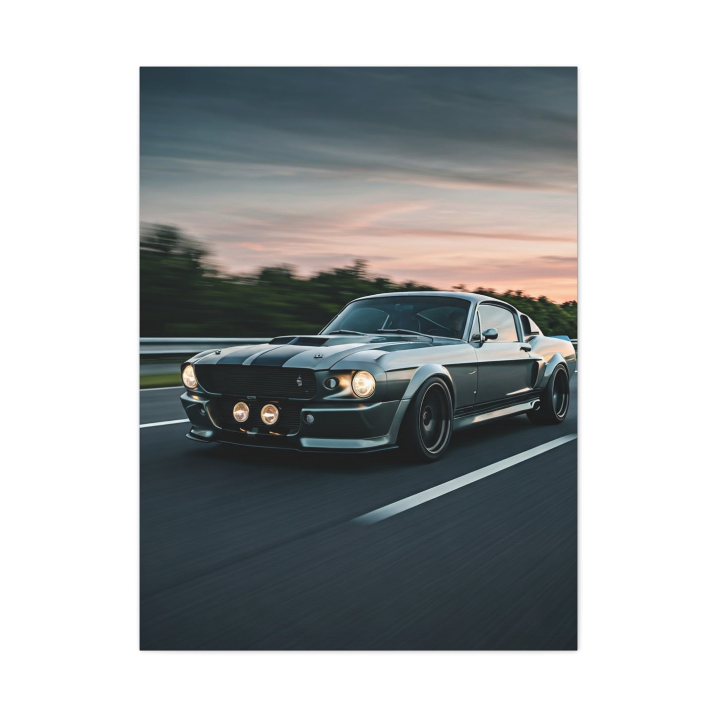 1967 Ford Mustang Shelby GT500 Restomod Highway Charge Wall Art & Canvas Prints