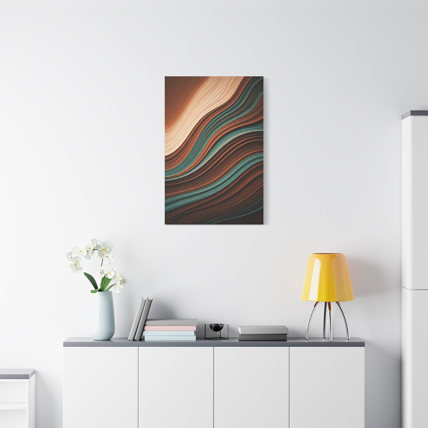 Earthtone Flow Harmony Abstract Wall Art & Canvas Prints