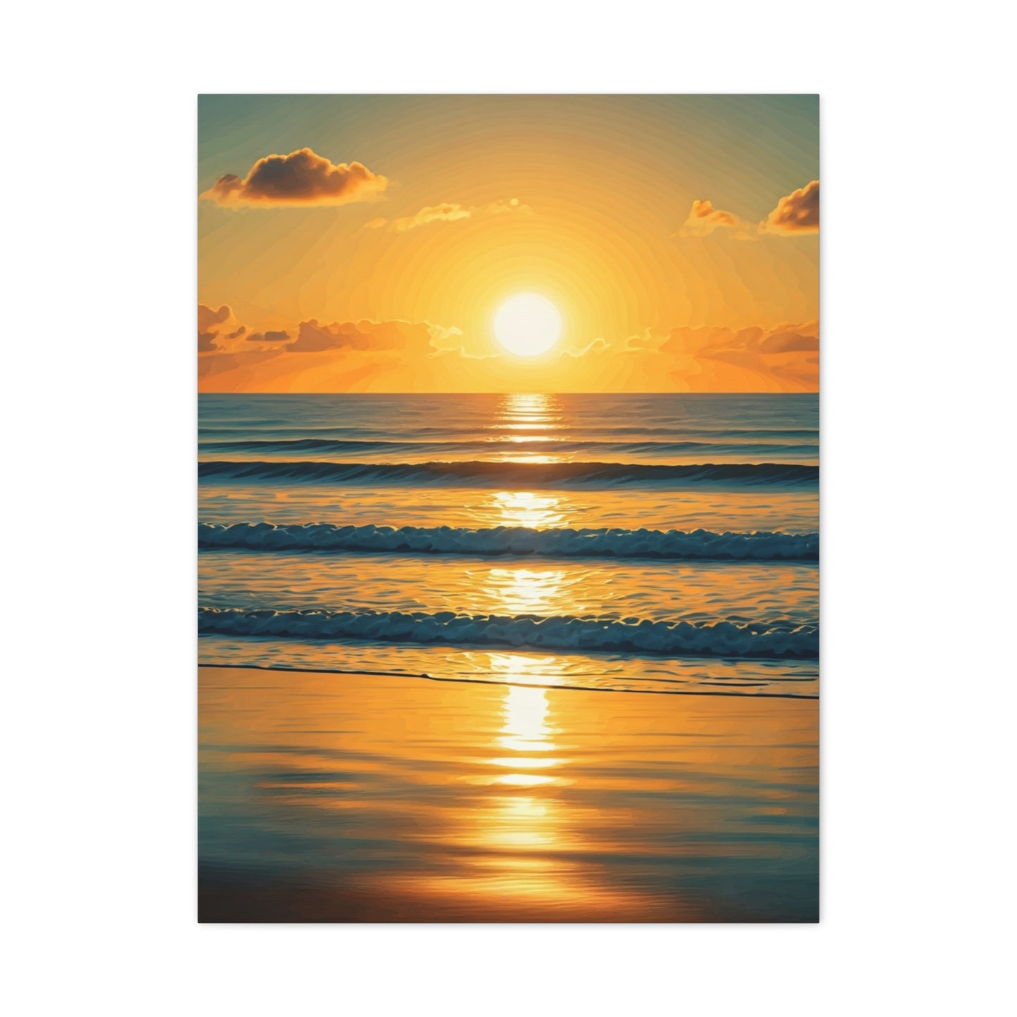 Golden Wave Horizon Sunset Wall Art & Canvas Prints