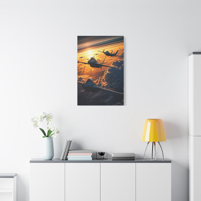 Golden Cloud Armada Flight Wall Art & Canvas Prints