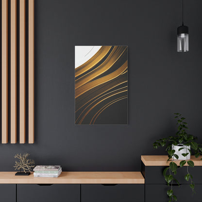 Golden Wave Abstract Wall Art & Canvas Prints