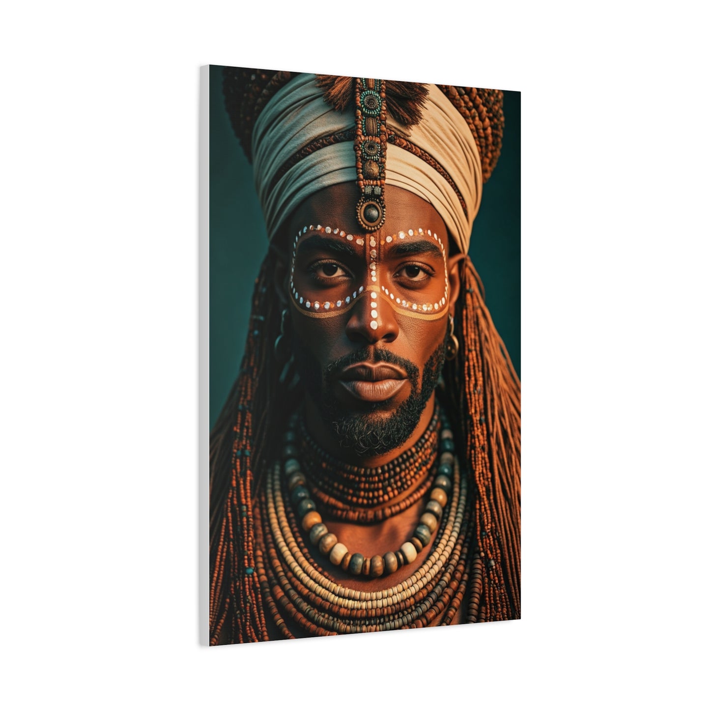 Tribal Essence Beaded Portrait Wall Art & Canvas Prints