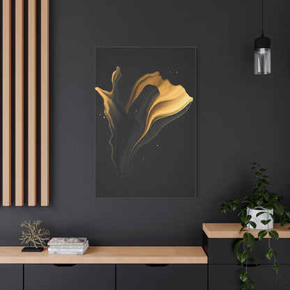 Golden Flow Abstract Form Wall Art & Canvas Prints