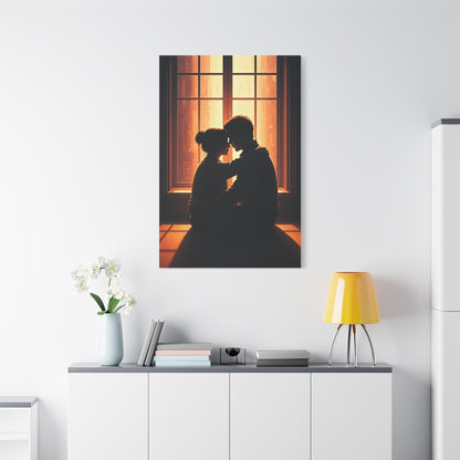 Quiet Embrace by Sunlit Window Wall Art & Canvas Prints