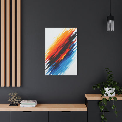 Expressive Red and Blue Abstract Wall Art & Canvas Prints