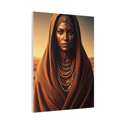 Bohemian Tribal Woman Portrait Wall Art & Canvas Prints